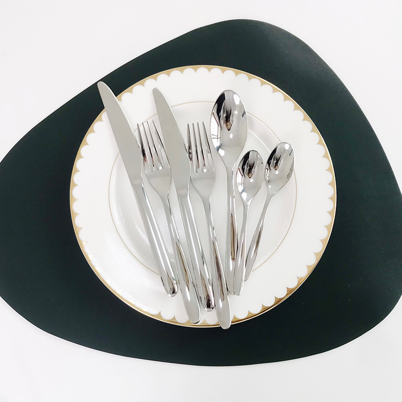 Lag luam wholesale Suya Stainless Hlau Silverware Daim iav Polished Cutlery Teeb Dishwasher Safe Kitchenware (6)